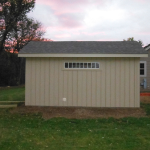 12x16 Gable 7' Sides Transom windows on a slab Richfield WI #4